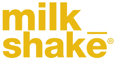 The milk shake logo on a green background.