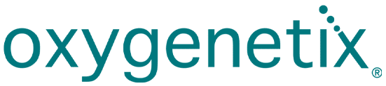 Oxygenetix logo on a green background.