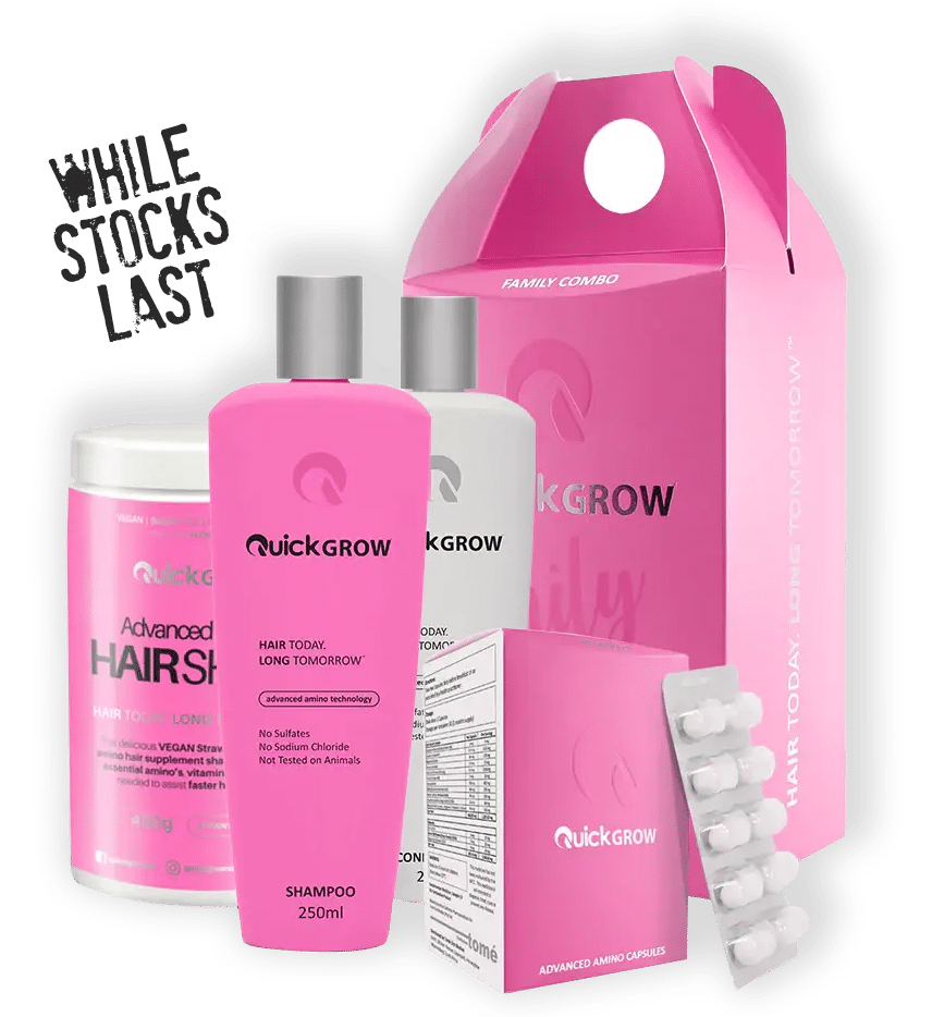 Pink crow hair care kit.