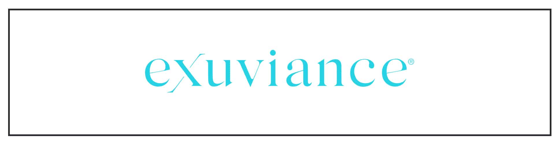 The logo for exuvance on a white background.