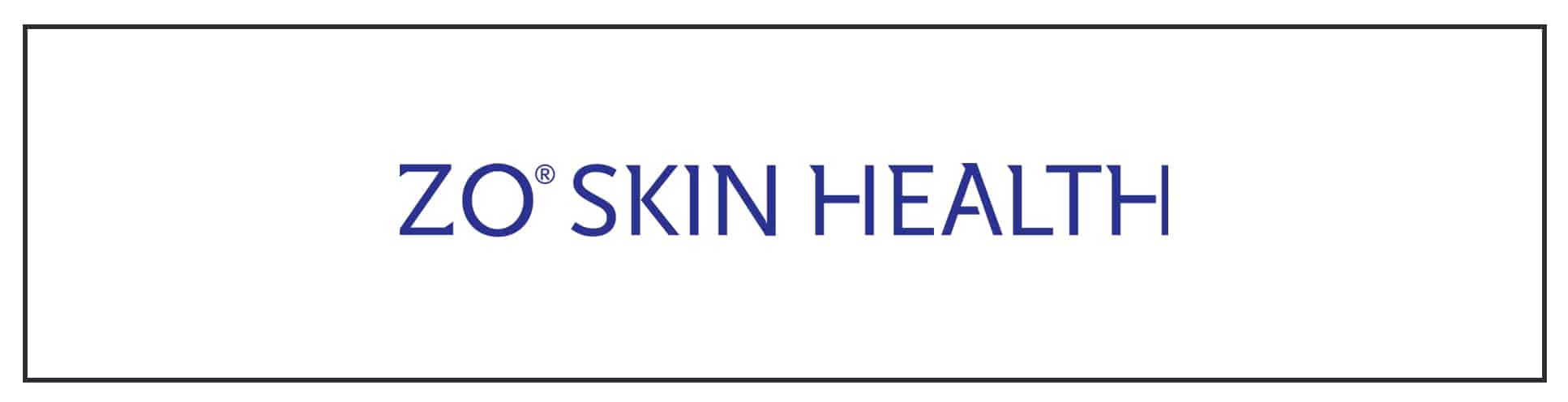 Zo skin health logo on a white background.