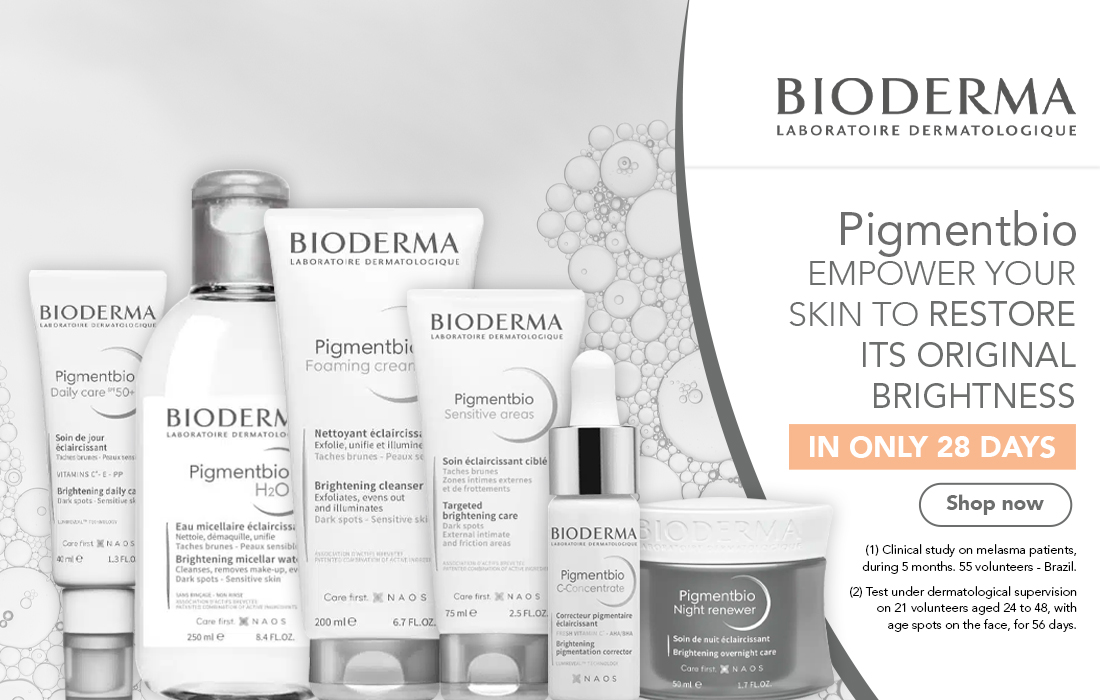 Bioderma pimetrio restores your skin's brightness in just 7 days.