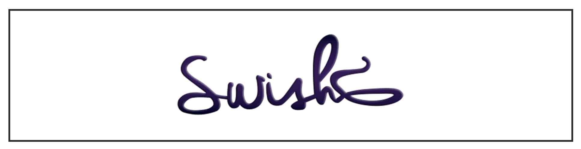 A purple logo with the word'switch'on it.