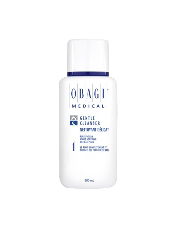 A bottle of OBAGI - Nuderm gentle Cleanser 200ml hydrating lotion.
