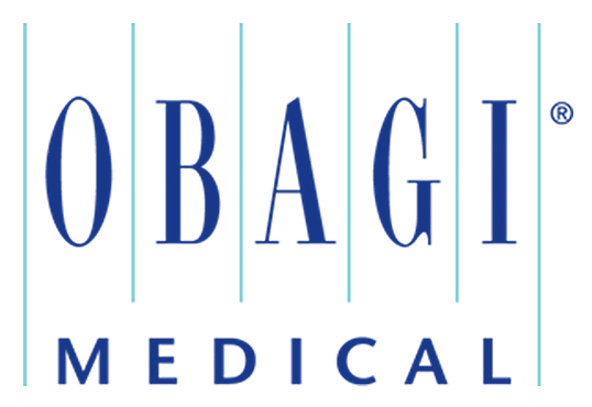 Obagi medical logo on a green background.