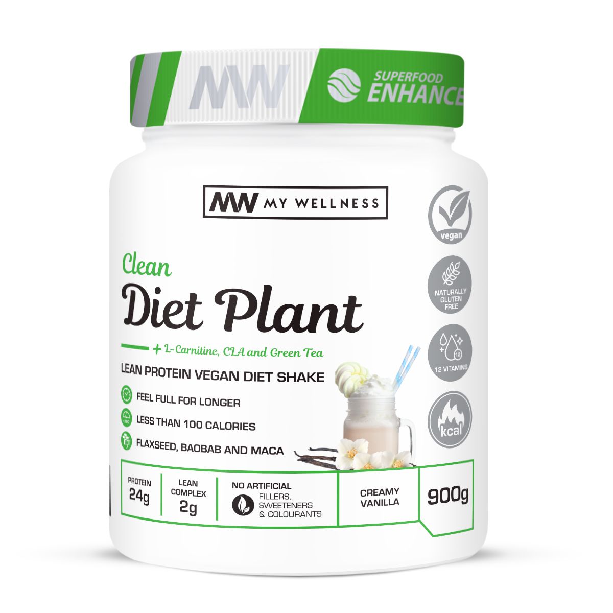 My Wellness - Clean Diet Plant 900g -Vanilla Bean