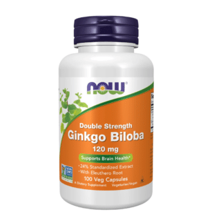 NOW Foods Ginkgo Biloba Double Strength 120 mg - 100 Veg Capsules