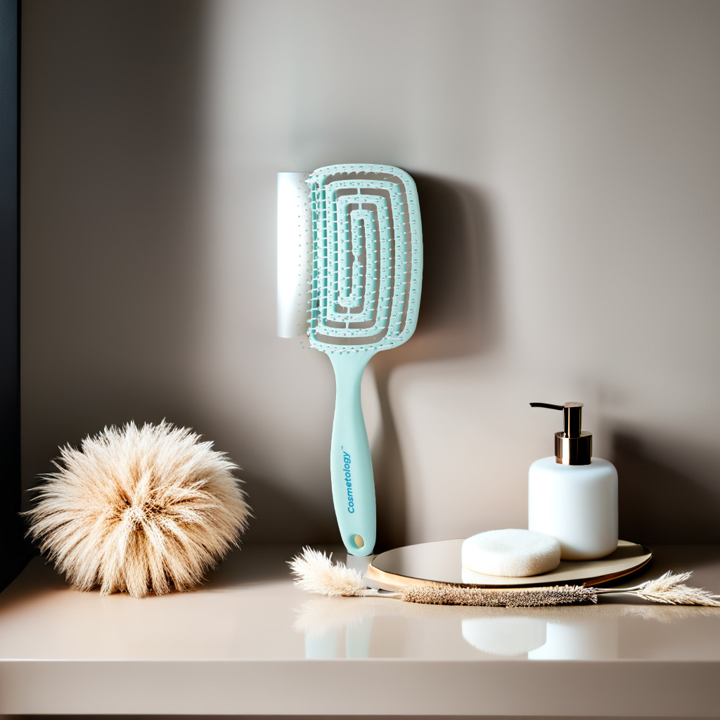 Cosmetology Gentle Detangling & Styling Hair Brush (Aqua Green) 3 Cosmetology Gentle Detangling & Styling Hair Brush (Aqua Green)