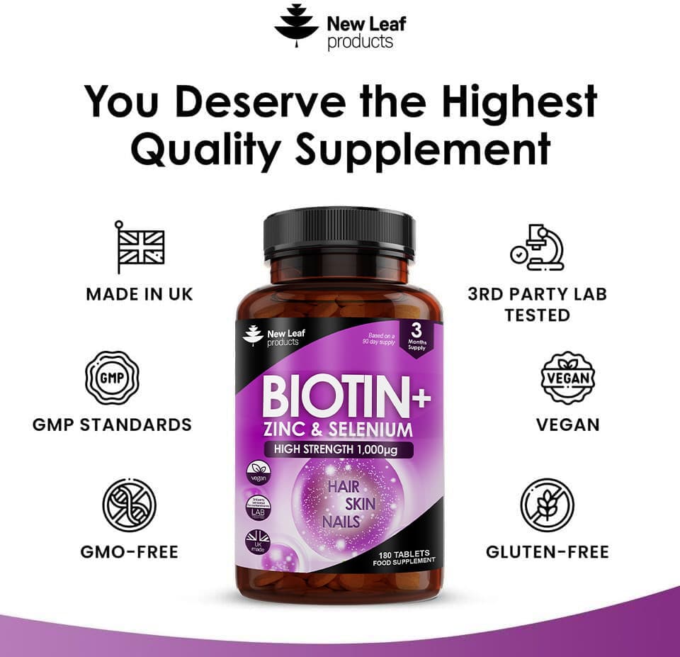 New Leaf Biotin 1000mcg 180 T 4 New Leaf Biotin 1000mcg 180 T