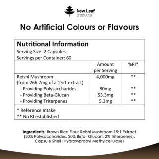 New Leaf Reishi Capsule 120C 5 New Leaf Reishi Capsule 120C