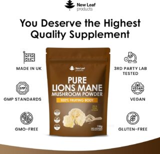 New Leaf Lions Mane Powder 150g 4 New Leaf Lions Mane Powder 150g