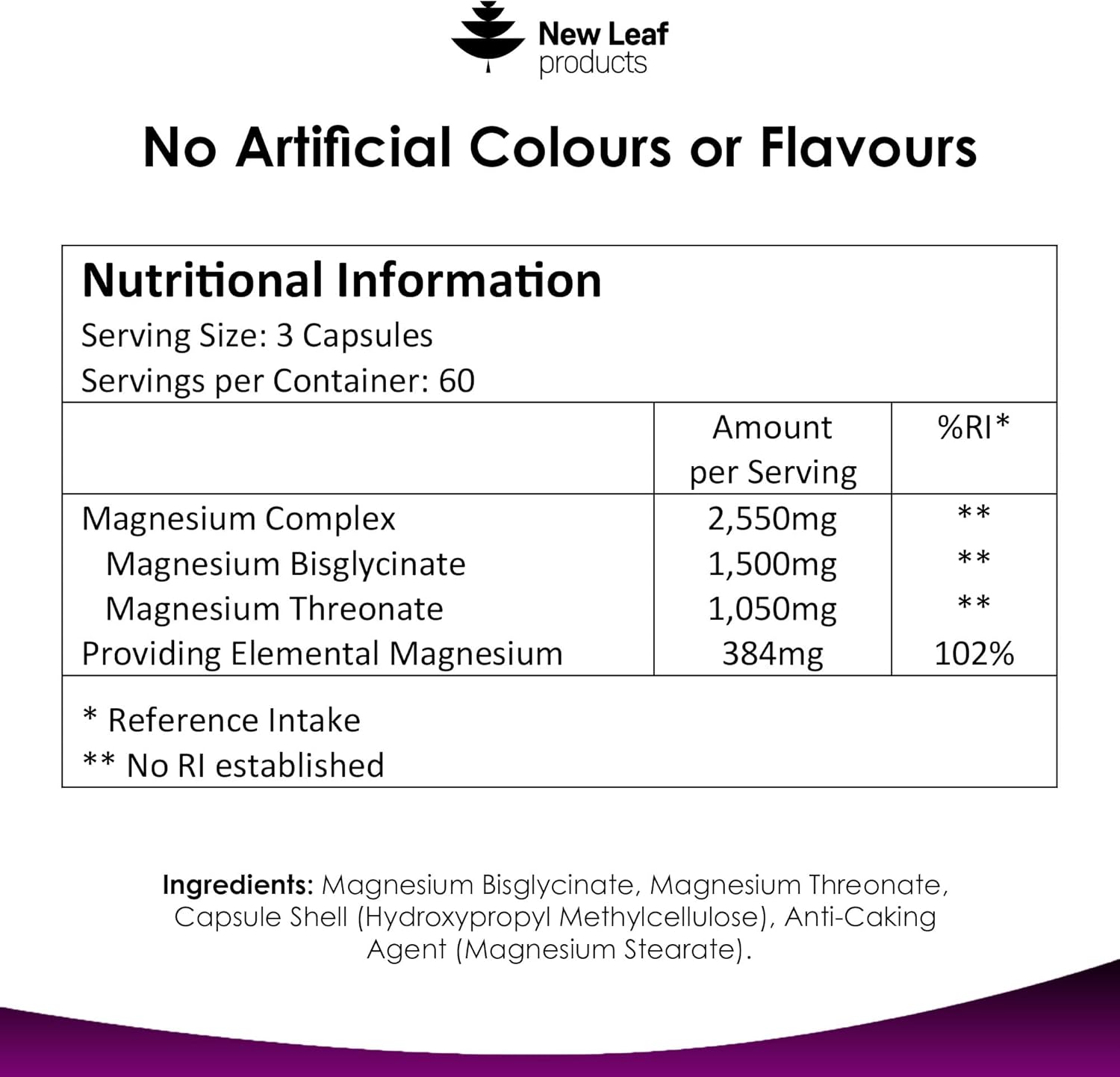 New Leaf Magnesium Threonate 180s 3 New Leaf Magnesium Threonate 180s