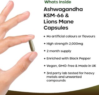 New Leaf Ashwagandha & Lion's Mane 120C