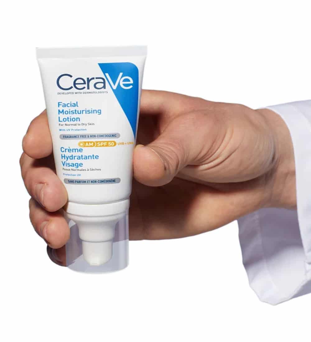 CeraVe AM Facial Moisturising Lotion with Sunscreen SPF50 for Normal to Dry Skin 52ml 2 CeraVe AM Facial Moisturising Lotion with Sunscreen SPF50 for Normal to Dry Skin 52ml