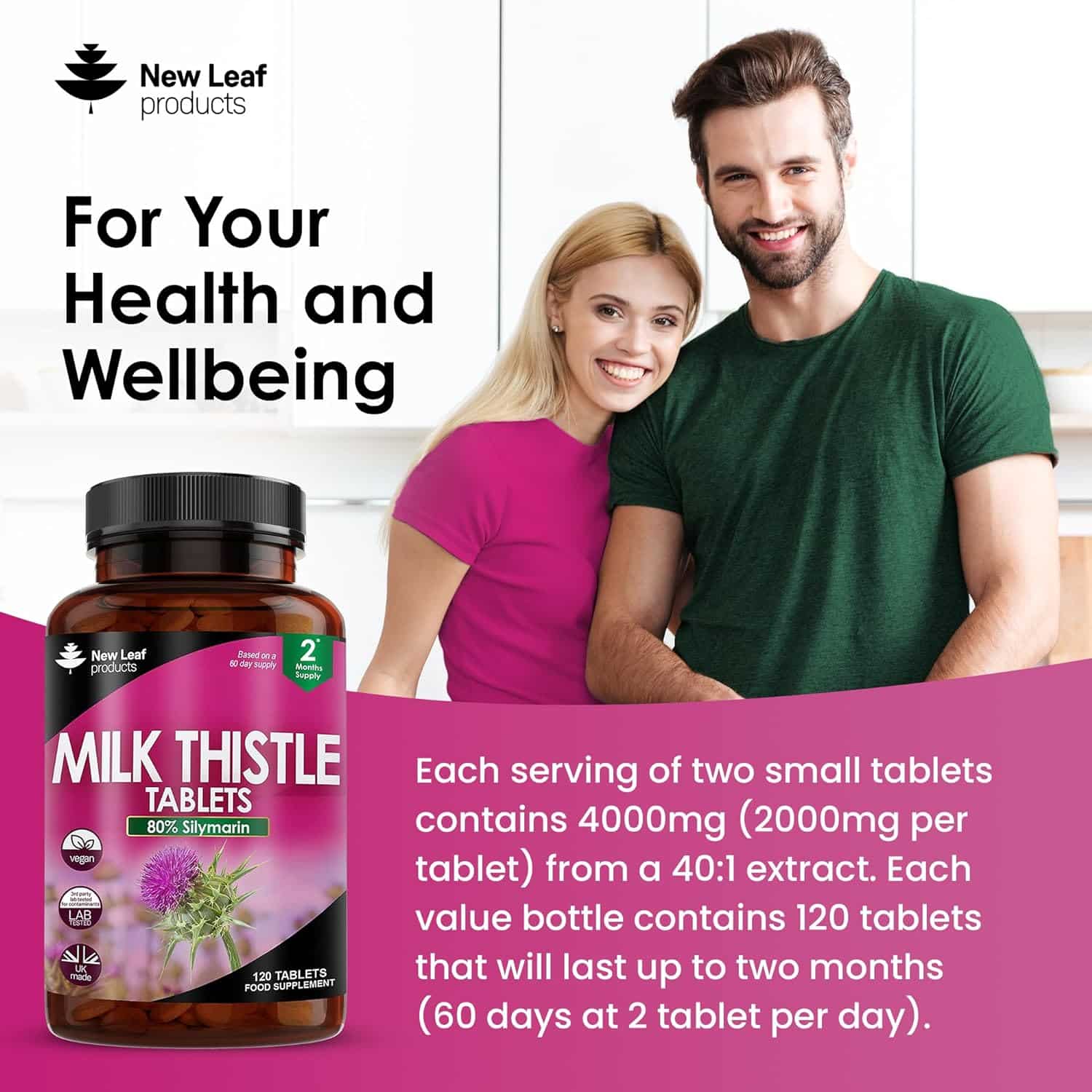 New Leaf Milk Thistle Tablets 120 T 4 New Leaf Milk Thistle Tablets 120 T