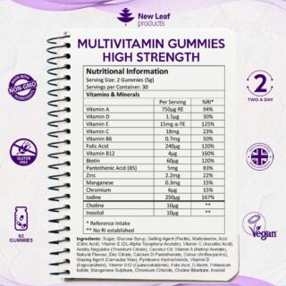 New Leaf Multivitamin Gummy High strength 60 Gummies 5 New Leaf Multivitamin Gummy High strength 60 Gummies