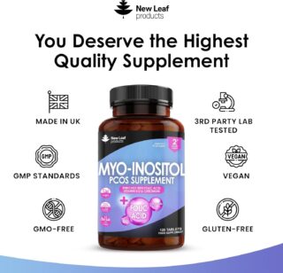 New Leaf Myo Inositol PCOS Supplement 120C