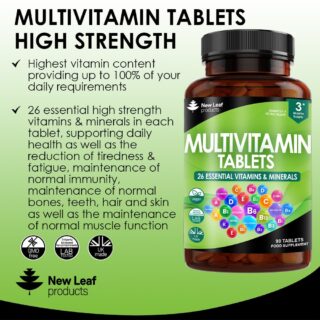 New Leaf Multivitamin Tablets - High strength 90 T 4 New Leaf Multivitamin Tablets - High strength 90 T
