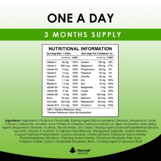 New Leaf Multivitamin Tablets - High strength 90 T 5 New Leaf Multivitamin Tablets - High strength 90 T