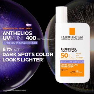 La Roche-Posay Anthelios UVMUNE Anti-Dark Spot Fluid Sunscreen SPF50+ 50ml 5 La Roche-Posay Anthelios UVMUNE Anti-Dark Spot Fluid Sunscreen SPF50+ 50ml