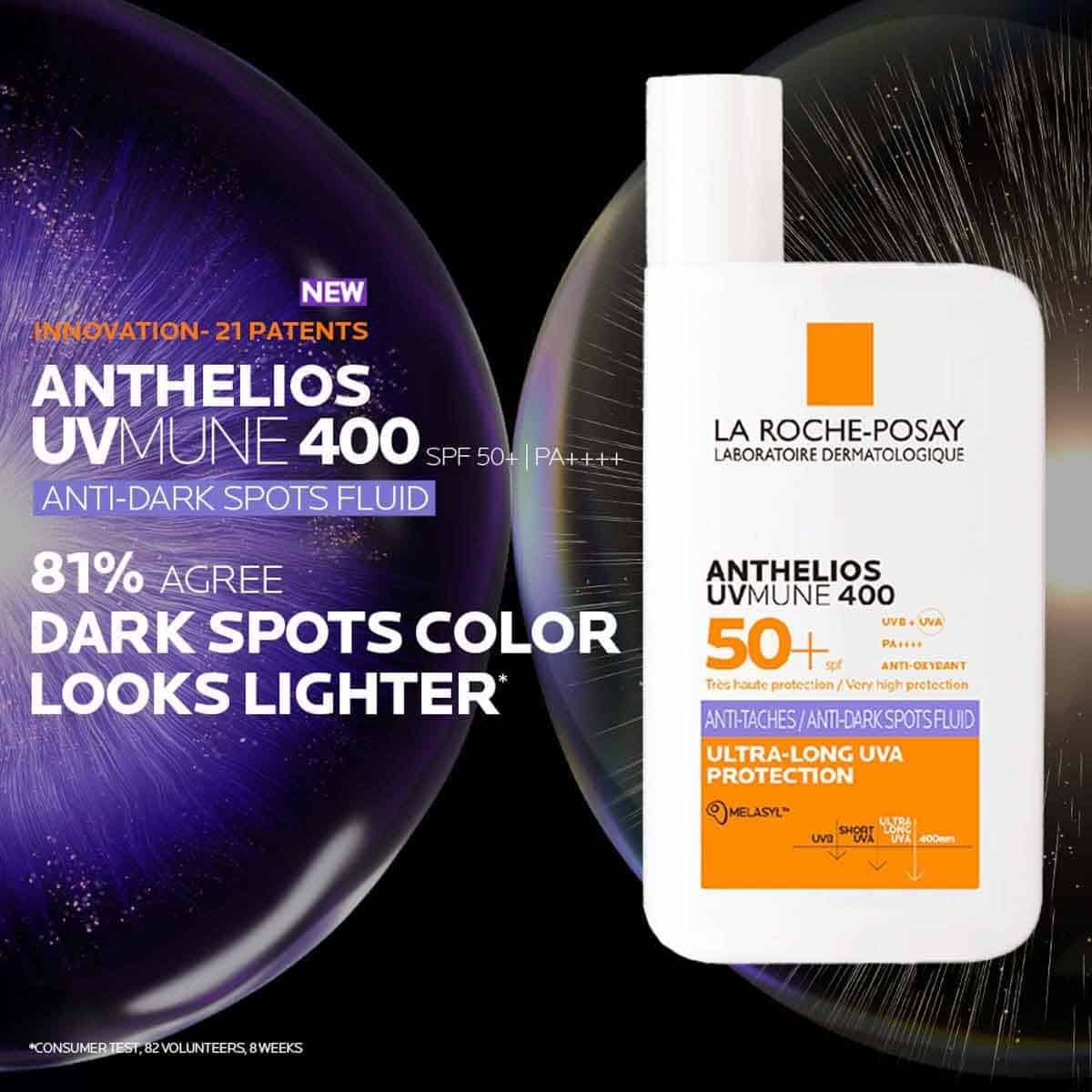 La Roche-Posay Anthelios UVMUNE Anti-Dark Spot Fluid Sunscreen SPF50+ 50ml 2 La Roche-Posay Anthelios UVMUNE Anti-Dark Spot Fluid Sunscreen SPF50+ 50ml