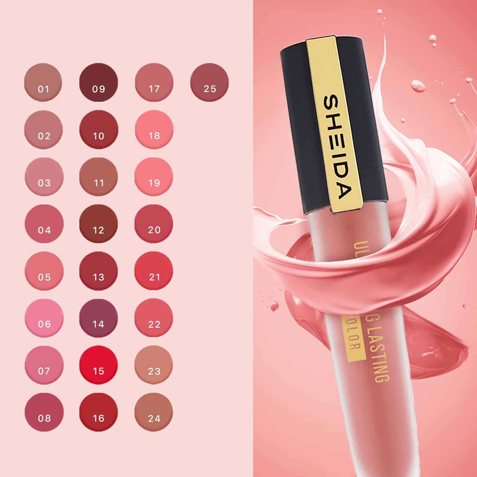 Sheida Ultra Long Lasting Liquid Lip Color No: 19 3 Sheida Ultra Long Lasting Liquid Lip Color No: 19