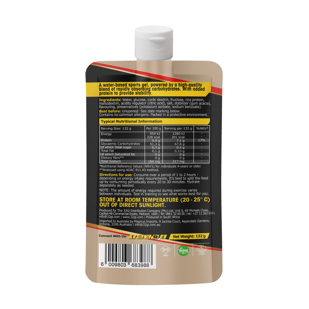 32gi Vanilla Race Pro Gels 132g 2 32gi Vanilla Race Pro Gels 132g