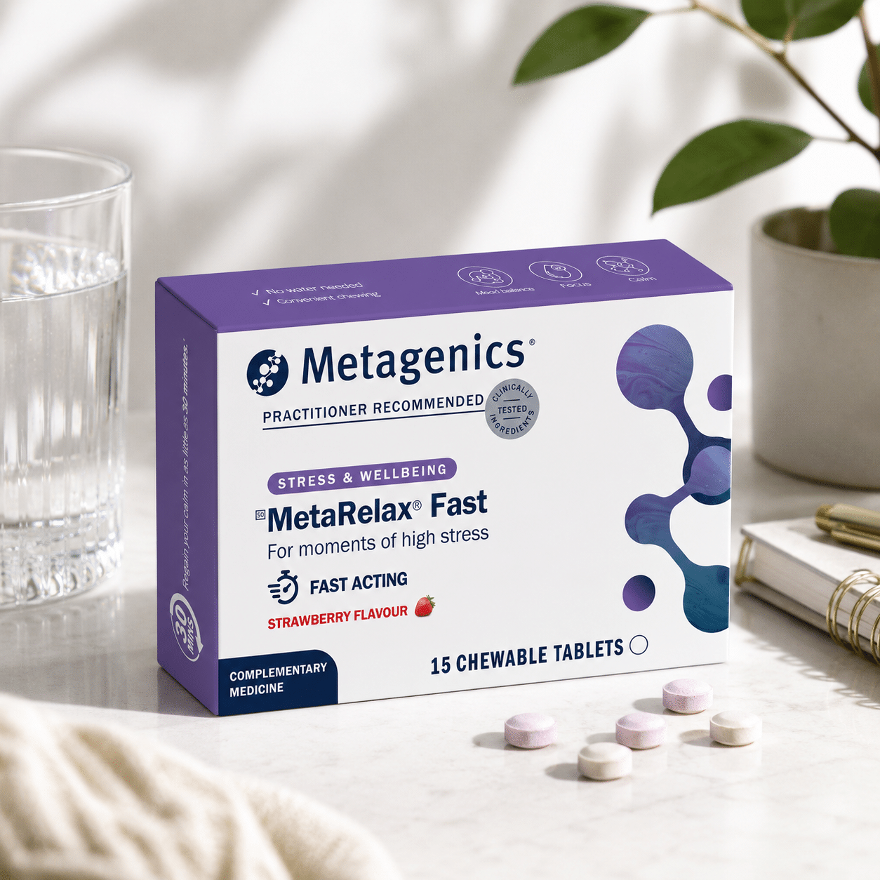 Metagenics MetaRelax Fast Strawberry - 15C 3 Metagenics MetaRelax Fast Strawberry - 15C