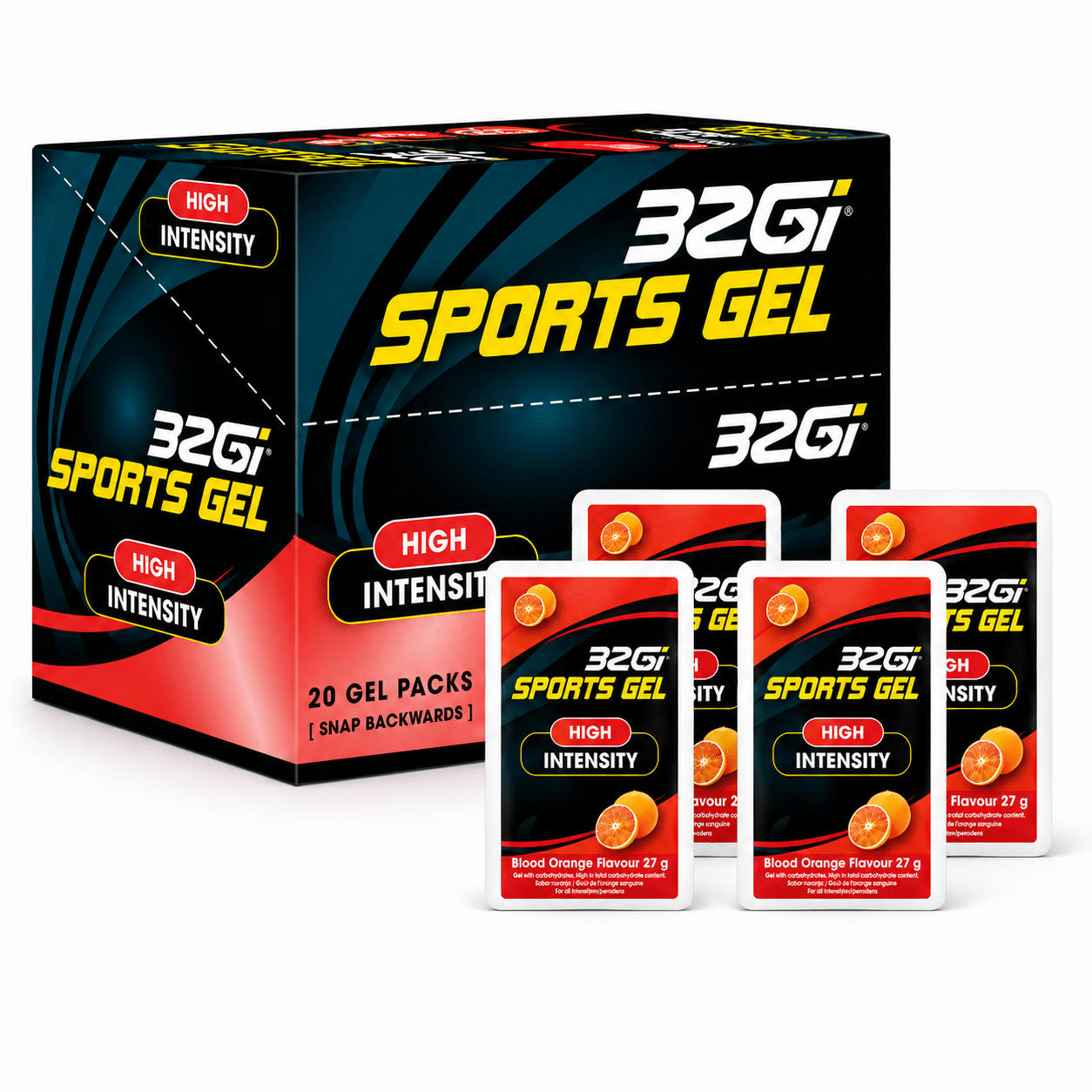 32gi Blood Orange Sports Gels 27g 20's 1 32gi Blood Orange Sports Gels 27g 20's